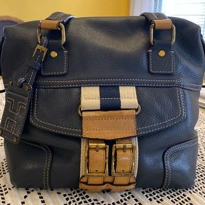 Leather ,Tommy Hilfiger American Classics blue bag.
